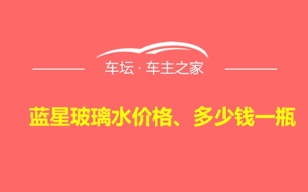 蓝星玻璃水价格、多少钱一瓶