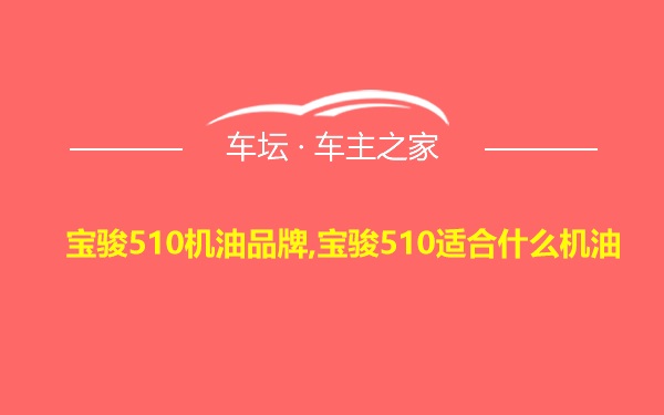 宝骏510机油品牌,宝骏510适合什么机油