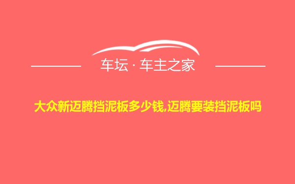 大众新迈腾挡泥板多少钱,迈腾要装挡泥板吗