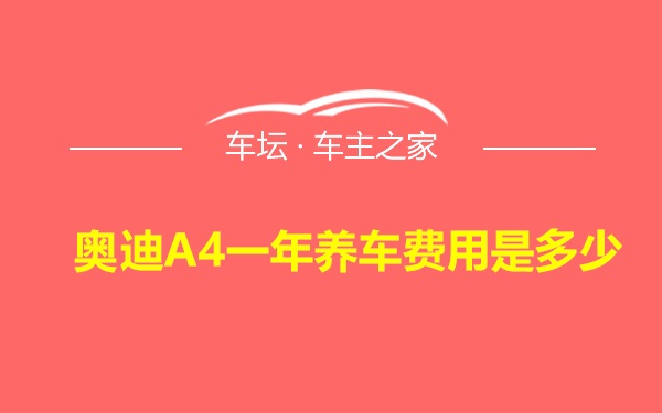 奥迪A4一年养车费用是多少