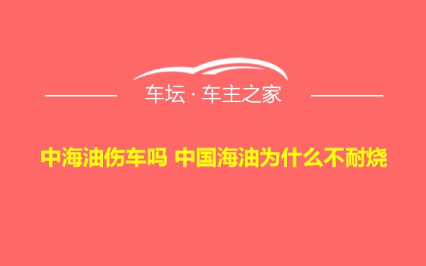 中海油伤车吗 中国海油为什么不耐烧