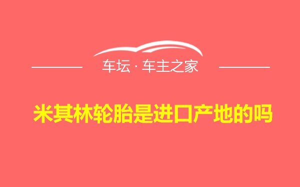 米其林轮胎是进口产地的吗