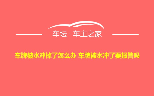 车牌被水冲掉了怎么办 车牌被水冲了要报警吗