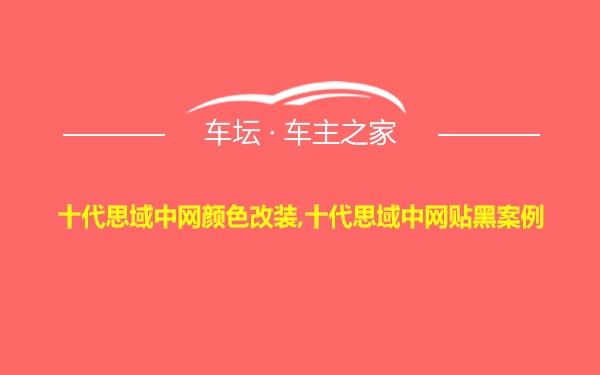 十代思域中网颜色改装,十代思域中网贴黑案例