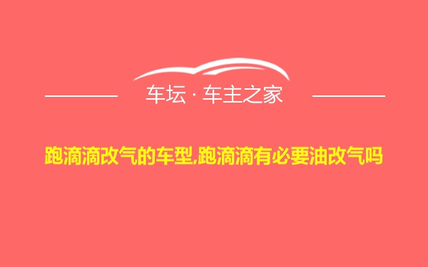 跑滴滴改气的车型,跑滴滴有必要油改气吗