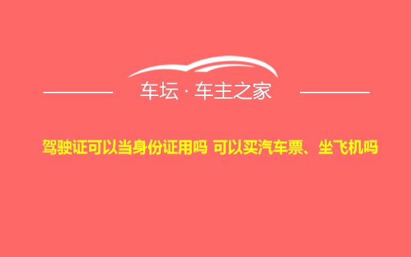 驾驶证可以当身份证用吗 可以买汽车票、坐飞机吗