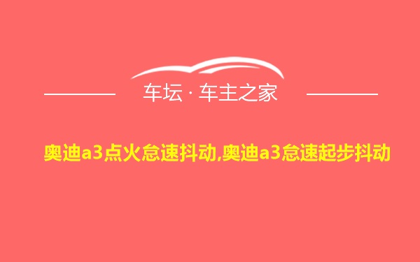 奥迪a3点火怠速抖动,奥迪a3怠速起步抖动