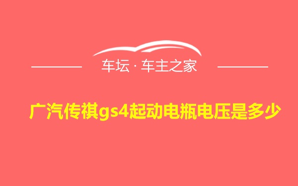 广汽传祺gs4起动电瓶电压是多少