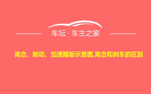 离合、制动、加速踏板示意图,离合和刹车的区别