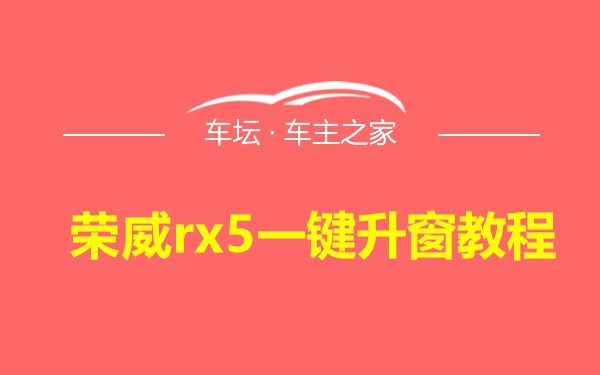 荣威rx5一键升窗教程