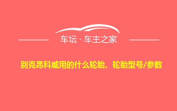 别克昂科威用的什么轮胎、轮胎型号/参数