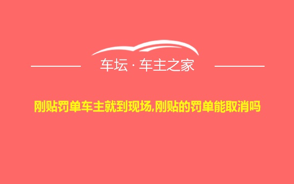 刚贴罚单车主就到现场,刚贴的罚单能取消吗