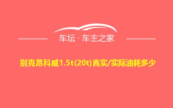 别克昂科威1.5t(20t)真实/实际油耗多少