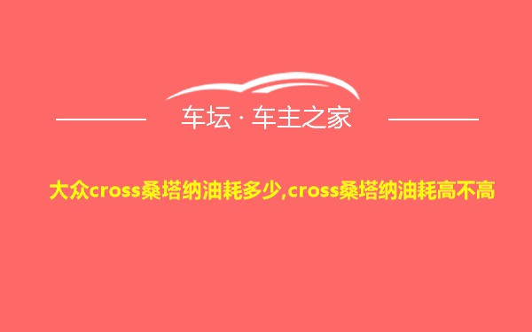 大众cross桑塔纳油耗多少,cross桑塔纳油耗高不高