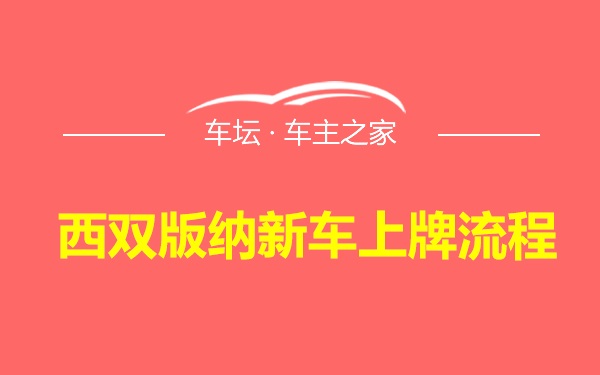 西双版纳新车上牌流程