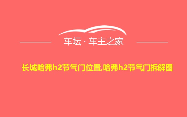 长城哈弗h2节气门位置,哈弗h2节气门拆解图