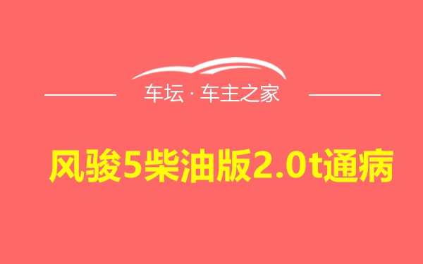 风骏5柴油版2.0t通病