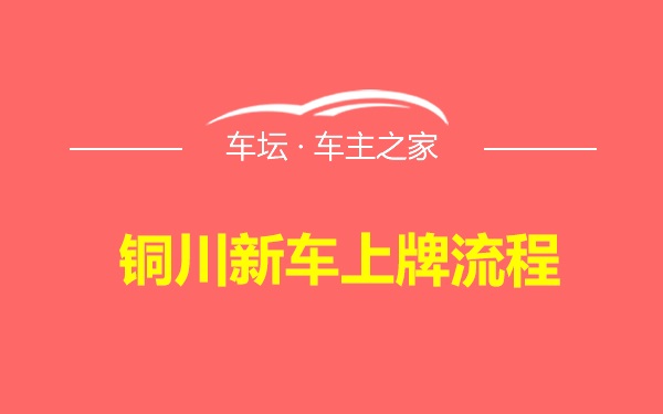 铜川新车上牌流程