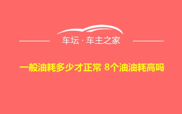 一般油耗多少才正常 8个油油耗高吗