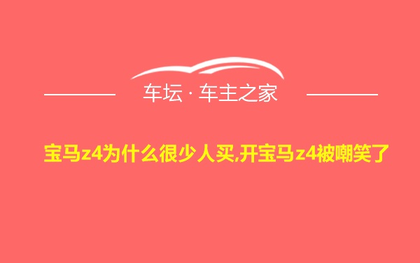 宝马z4为什么很少人买,开宝马z4被嘲笑了