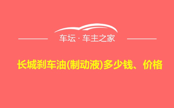 长城刹车油(制动液)多少钱、价格