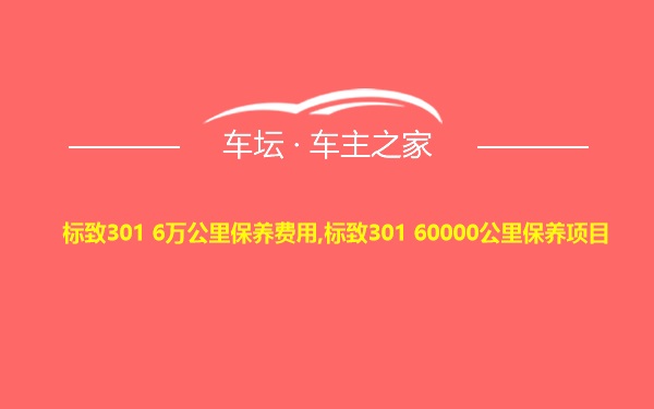 标致301 6万公里保养费用,标致301 60000公里保养项目