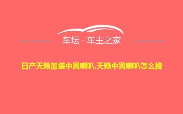 日产天籁加装中置喇叭,天籁中置喇叭怎么接