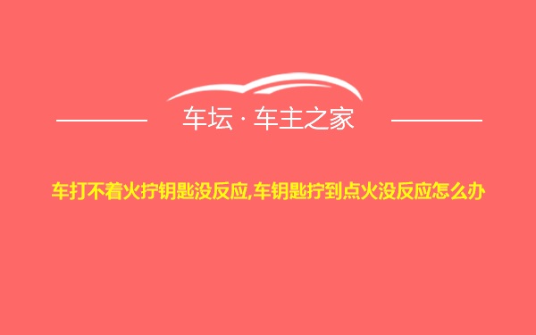 车打不着火拧钥匙没反应,车钥匙拧到点火没反应怎么办