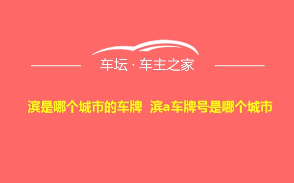 滨是哪个城市的车牌 滨a车牌号是哪个城市