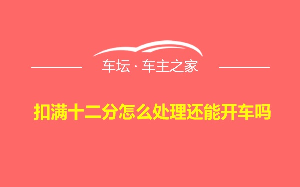 扣满十二分怎么处理还能开车吗