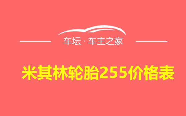 米其林轮胎255价格表