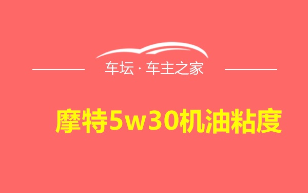 摩特5w30机油粘度