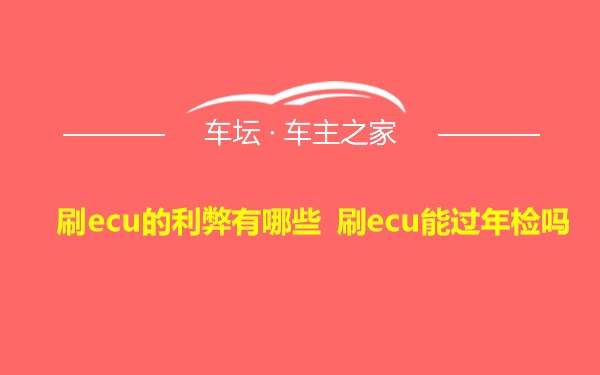 刷ecu的利弊有哪些 刷ecu能过年检吗