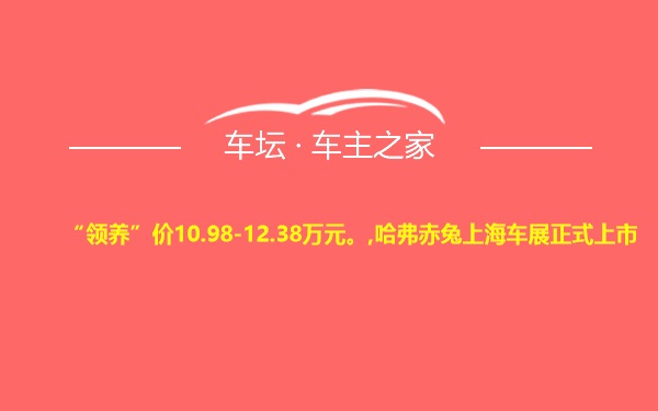 “领养”价10.98-12.38万元。,哈弗赤兔上海车展正式上市