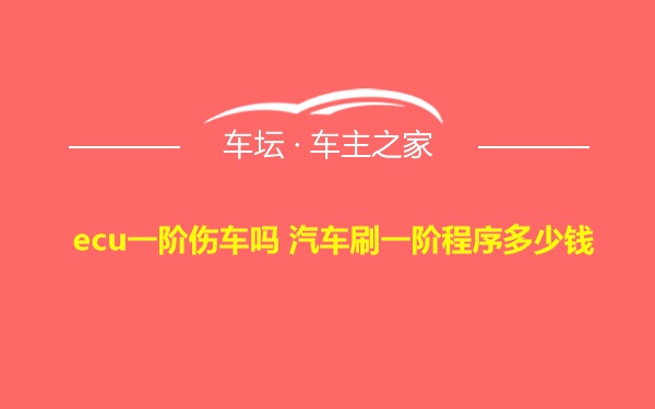 ecu一阶伤车吗 汽车刷一阶程序多少钱