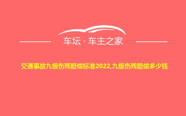 交通事故九级伤残赔偿标准2022,九级伤残赔偿多少钱