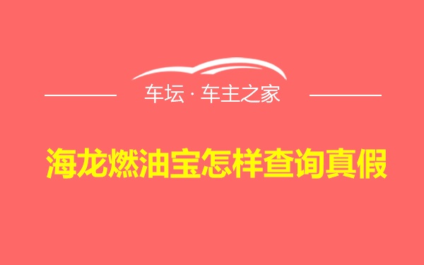 海龙燃油宝怎样查询真假