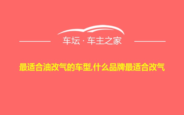 最适合油改气的车型,什么品牌最适合改气