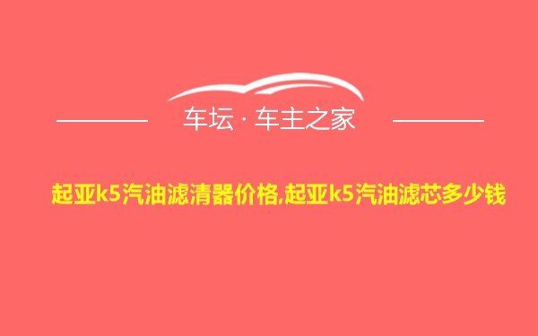 起亚k5汽油滤清器价格,起亚k5汽油滤芯多少钱