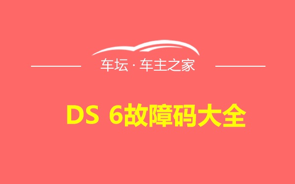 DS 6故障码大全