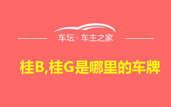 桂B,桂G是哪里的车牌