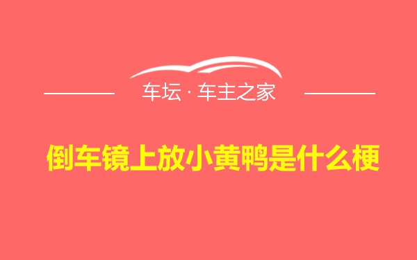 倒车镜上放小黄鸭是什么梗