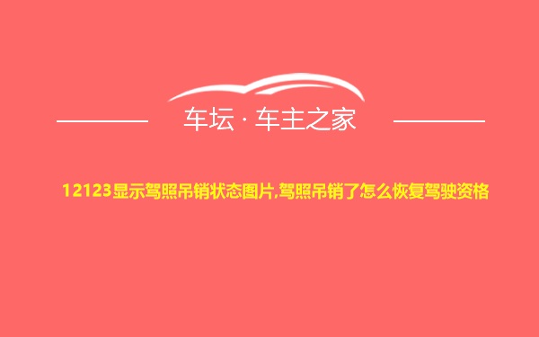 12123显示驾照吊销状态图片,驾照吊销了怎么恢复驾驶资格