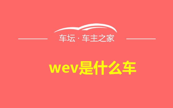 wev是什么车