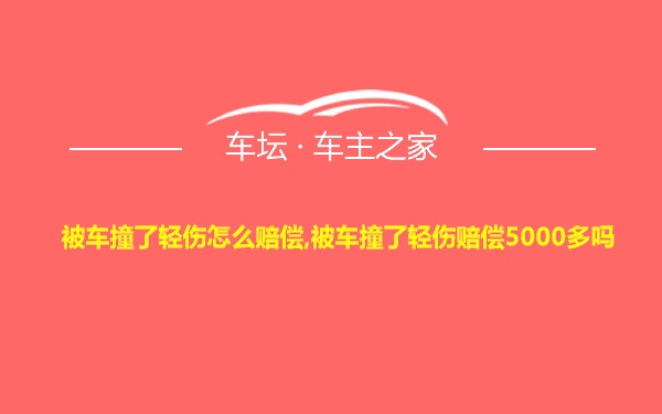 被车撞了轻伤怎么赔偿,被车撞了轻伤赔偿5000多吗