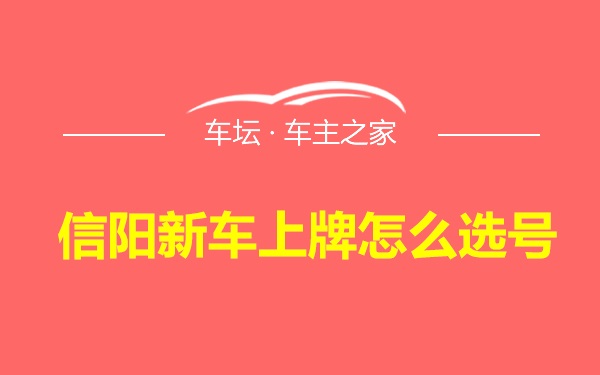 信阳新车上牌怎么选号