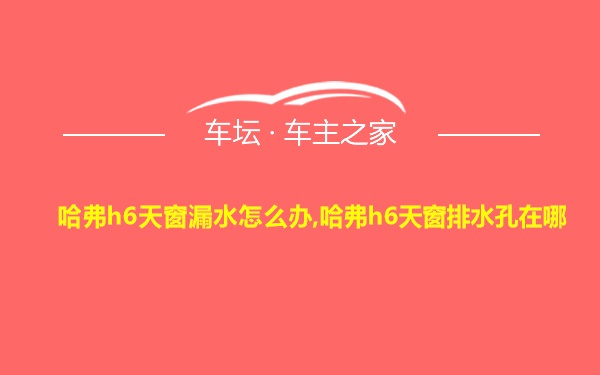 哈弗h6天窗漏水怎么办,哈弗h6天窗排水孔在哪