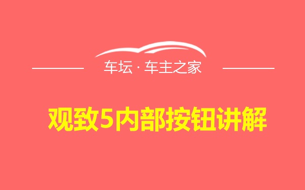 观致5内部按钮讲解