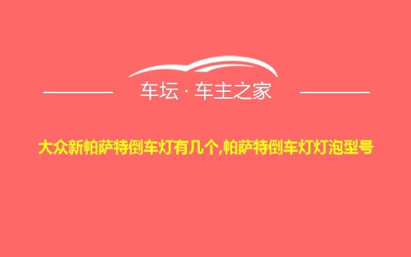 大众新帕萨特倒车灯有几个,帕萨特倒车灯灯泡型号