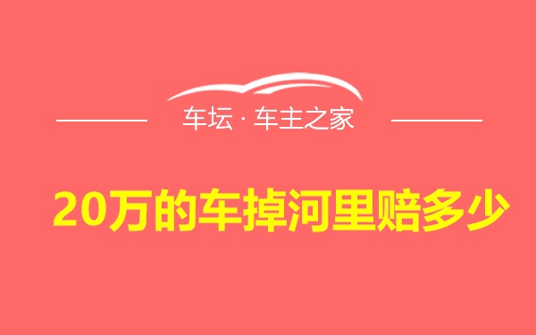 20万的车掉河里赔多少